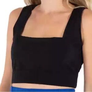 NWT Burberry Black Square Neck Crop Top
